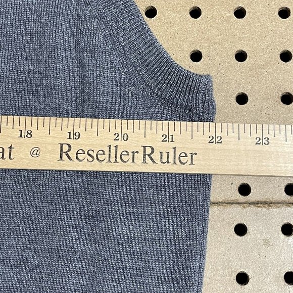 NWOT Peter Millar 100% Merino Wool 1/4 Zip Pullover Vest Gray Medium Men - Picture 6 of 7